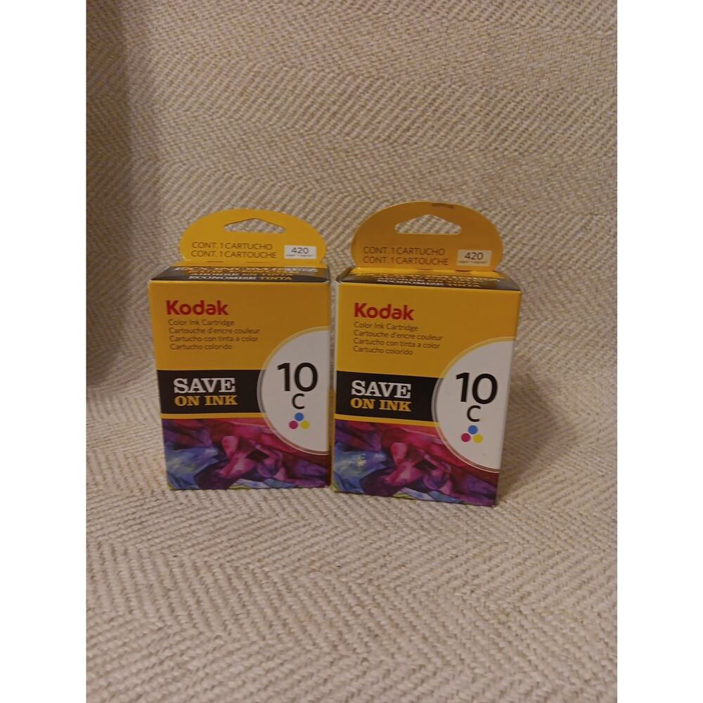 Kodak 10C Color Ink Cartridge Lot of 2 Genuine OEM New Sealed Multicolor